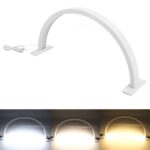 Enshall Masa Üstü Oje ve Tırnak Işığı 40w Masa Üstü LED Işık 3000K‑6500K Yarım Ay Şekilli Kirpik Güzellik Lambası - Görsel 5
