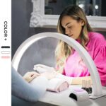 Enshall Masa Üstü Oje ve Tırnak Işığı 40w Masa Üstü LED Işık 3000K‑6500K Yarım Ay Şekilli Kirpik Güzellik Lambası