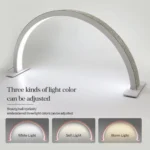 Enshall 22 Inch Masa Üstü Oje ve Tırnak Işığı 20w Masa Üstü LED Işık Yarım Ay Şekilli Kirpik Güzellik Lambası - Görsel 5
