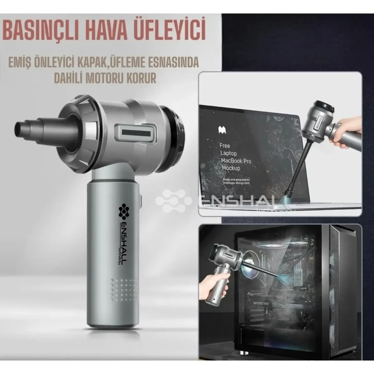 ENSHALL AHV01 ultra güçlü kablosuz araç süpürgesi