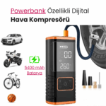 Powerbank,Araç Çakmaklık Özellikli Şarjlı Hava Kompresörü 5400 mAh
