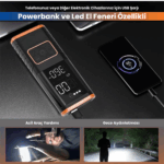 Powerbank,Araç Çakmaklık Özellikli Şarjlı Hava Kompresörü 5400 mAh - Görsel 2