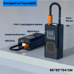 Powerbank Özellikli Şarjlı Auhma A6611 Hava Kompresörü 3600 mAh - Görsel 4