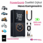 Powerbank Özellikli Şarjlı Auhma A6611 Hava Kompresörü 3600 mAh