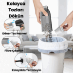 Çantalı Araç Içi Mini Şarjlı Süpürge 12000 Pa Ev Ofis Fırçasız Motor 3ın1 Güçlü Emiş - Görsel 3