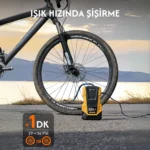ENSHALL 3666 lastik şişiren taşınabilir LED ışıklı kompresör