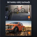 ENSHALL 3666 LED ışıklı taşınabilir araç kompresörü
