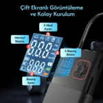 ENSHALL 5659 şarjlı hava kompresörü ile araç lastiği şişirme