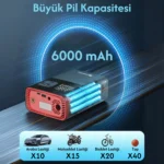 ENSHALL 5659 kompresör, farklı şişirme başlıklarıyla birlikte gelir