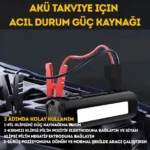 Powerbank özellikli ENSHALL 5683 taşınabilir kompresör telefon şarj ediyor